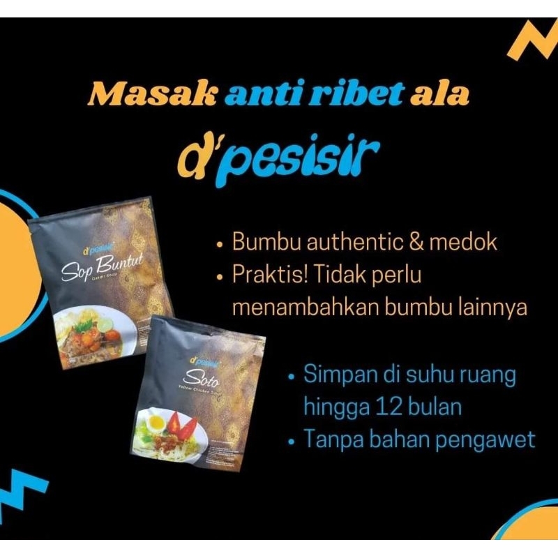 

d'Pesisir Aneka Bumbu Masak Jadi Tanpa Ribet 100 Gram | Harga Per Pack 12 Pcs