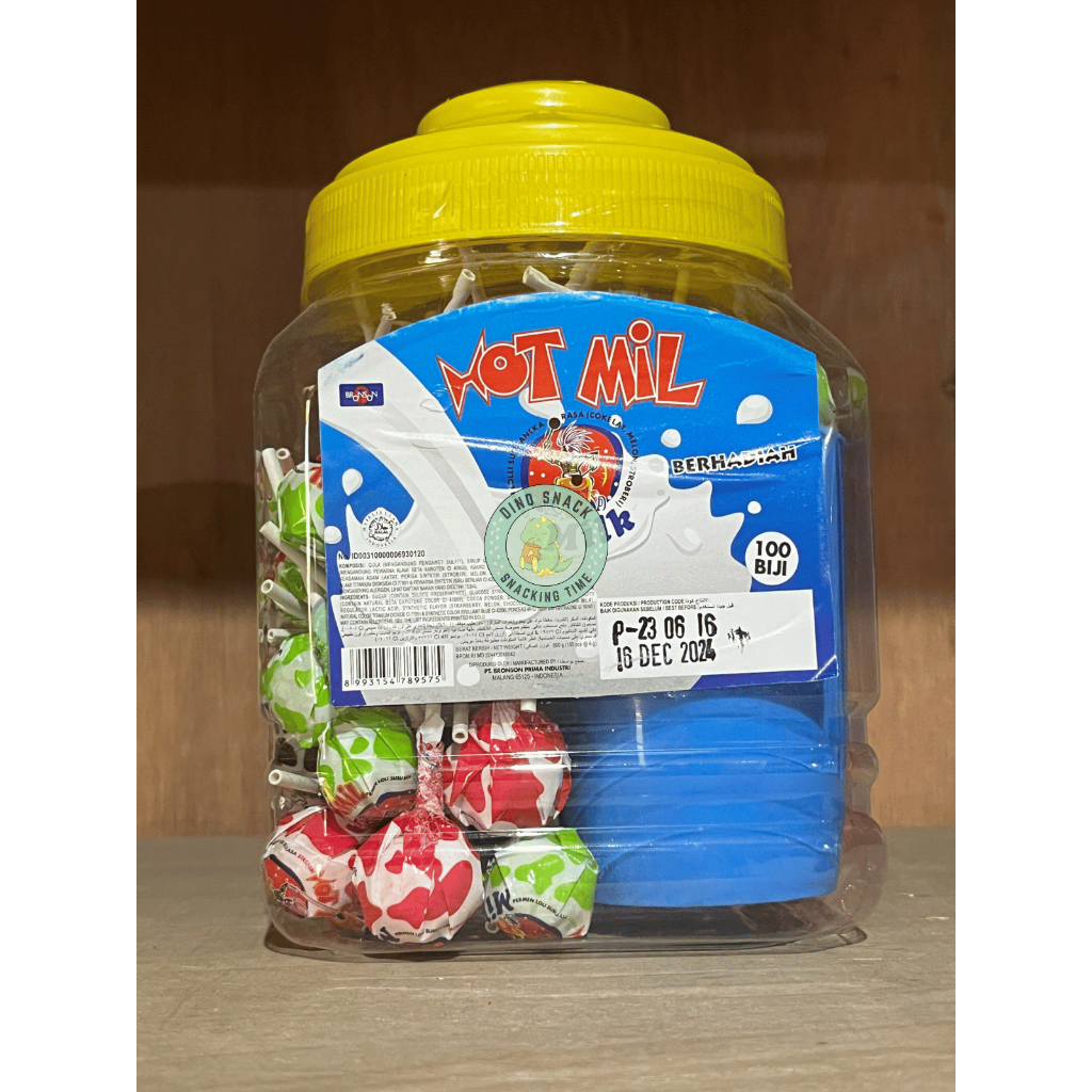 

Permen Loli Susu Hot Mil Toples (Isi 100 Pcs)