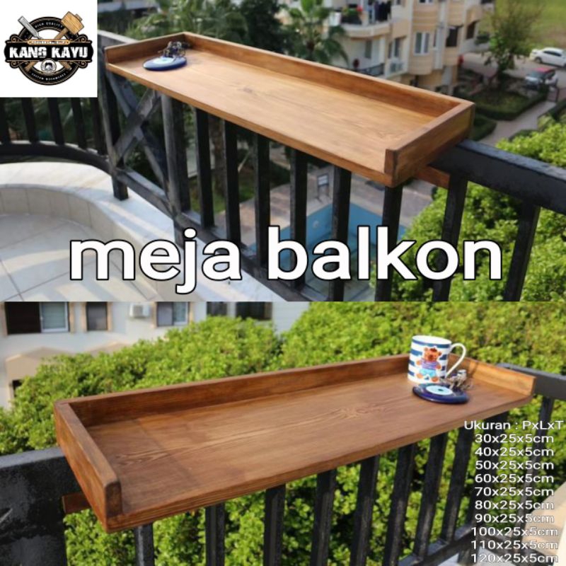 meja balkon kayu minimalis cafe meja lesehan meja kopi