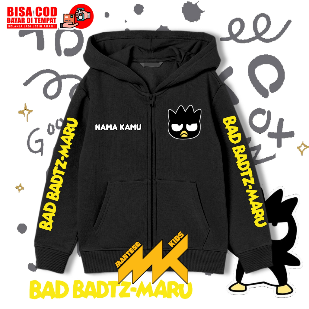 Jaket Zipper Anak Bad Badtz Maru / Hoodie Zipper Anak BAD BADTZ MARU SANRIO