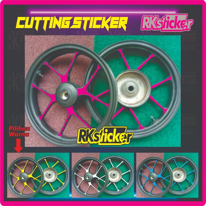 Stiker VELG GENIO ALA X-MODE Sticker Cutting Genio X-Mode
