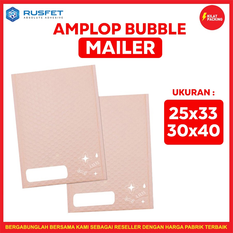 Amplop bubble amplop packing bubble mailer rusfet pink custom satuan