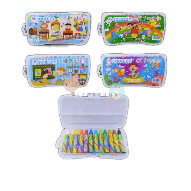 

Crayon anak squeezy, crayon oil pastel 12 warna, oil pastel