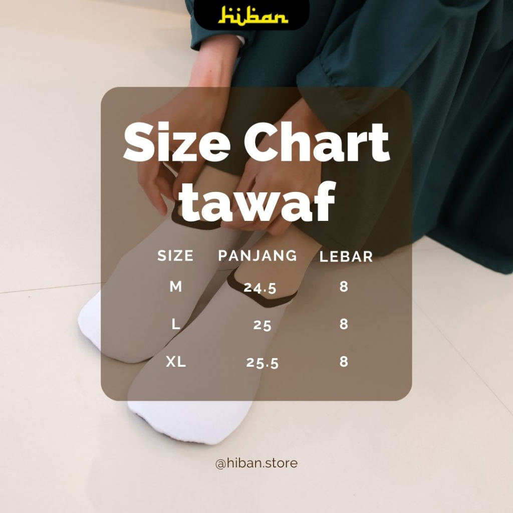 JUMBO SIZE Kaos Kaki Tawaf Premium Wanita Pria Perlengkapan Haji dan Umroh Hiban Store Image 9