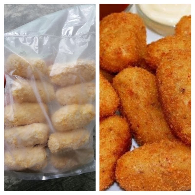 

Potato Nugget with Mozarella Non MSG (10pcs)/ nugget kentang isi mozarella kroket kentang frozen food bogor cemilan beku murah enak