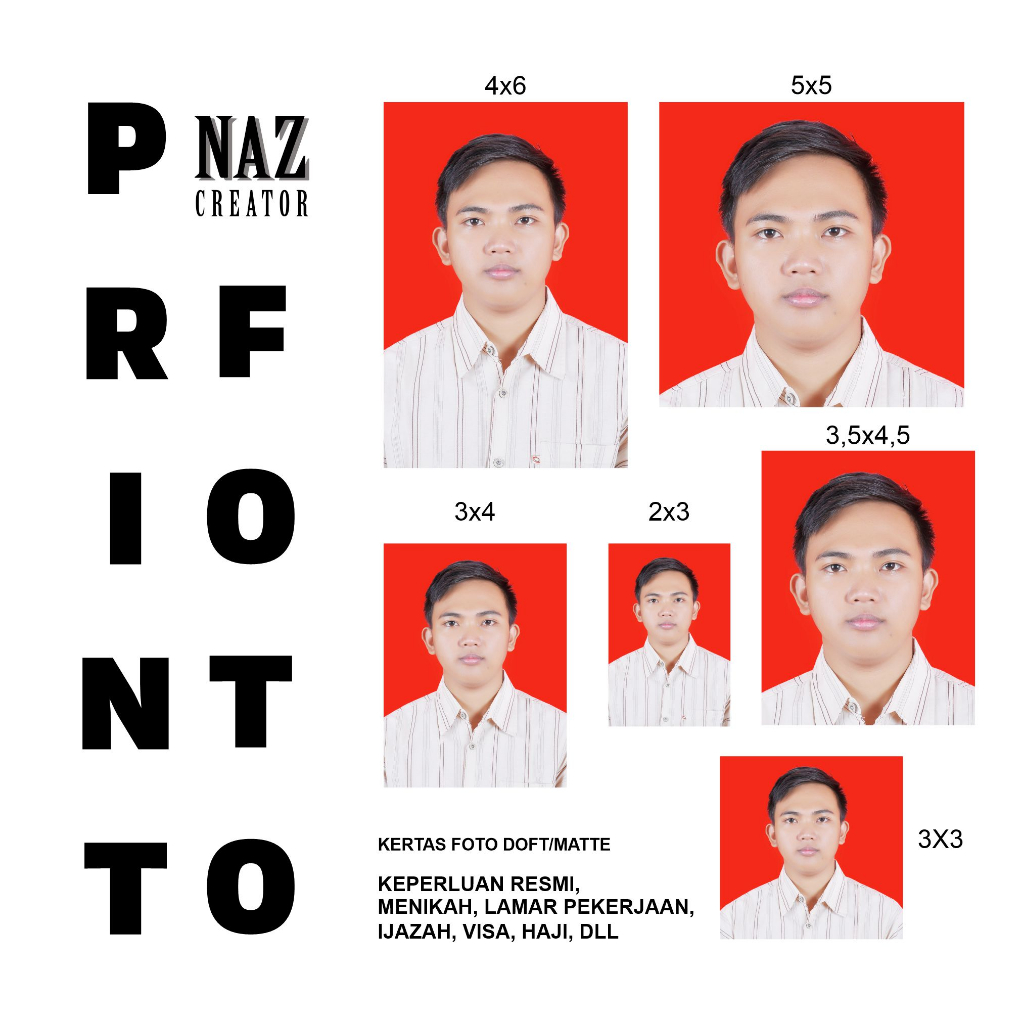 

CETAK PAS FOTO DOFT DAN GLOSSY [MINIMAL 4 LEMBAR]