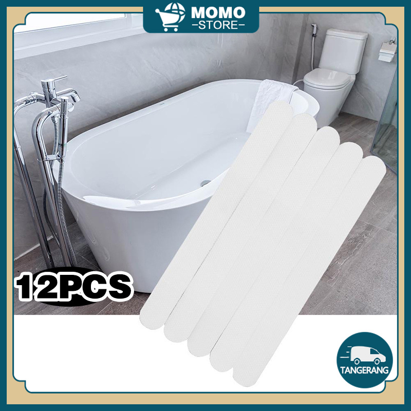 12 Pcs Stiker Anti Slip Kamar Mandi Anti Air Stiker Lantai anti licin / kamar mandi shower strips