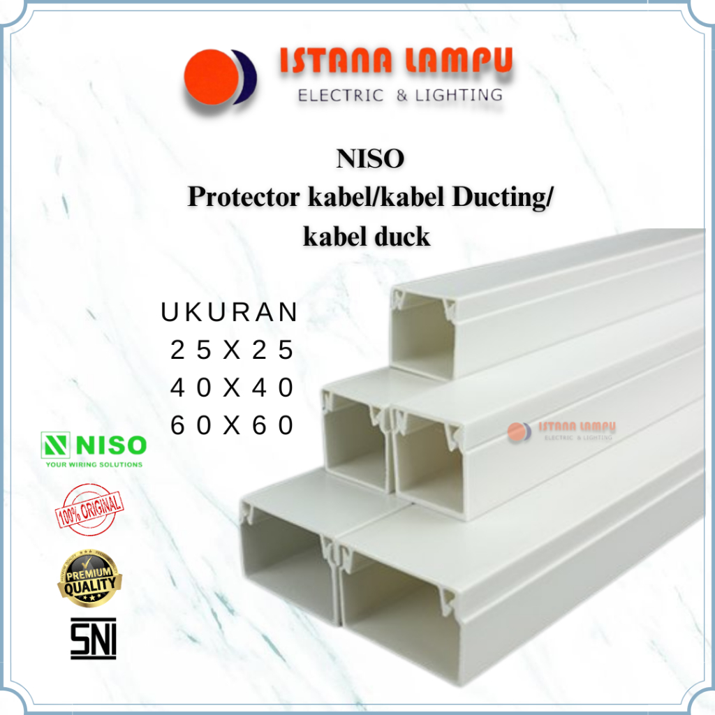 Kabel Duct / Pelindung Kabel / Trunking / Pelindung Kabel /Niso