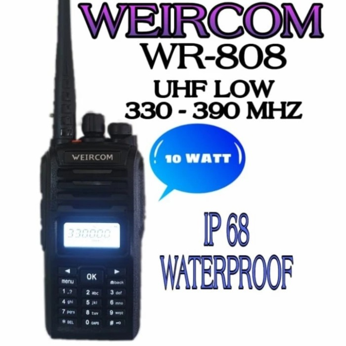 HT Weircom WR 808 DMR Digital Analog Single Band VHF IP67 10Watt