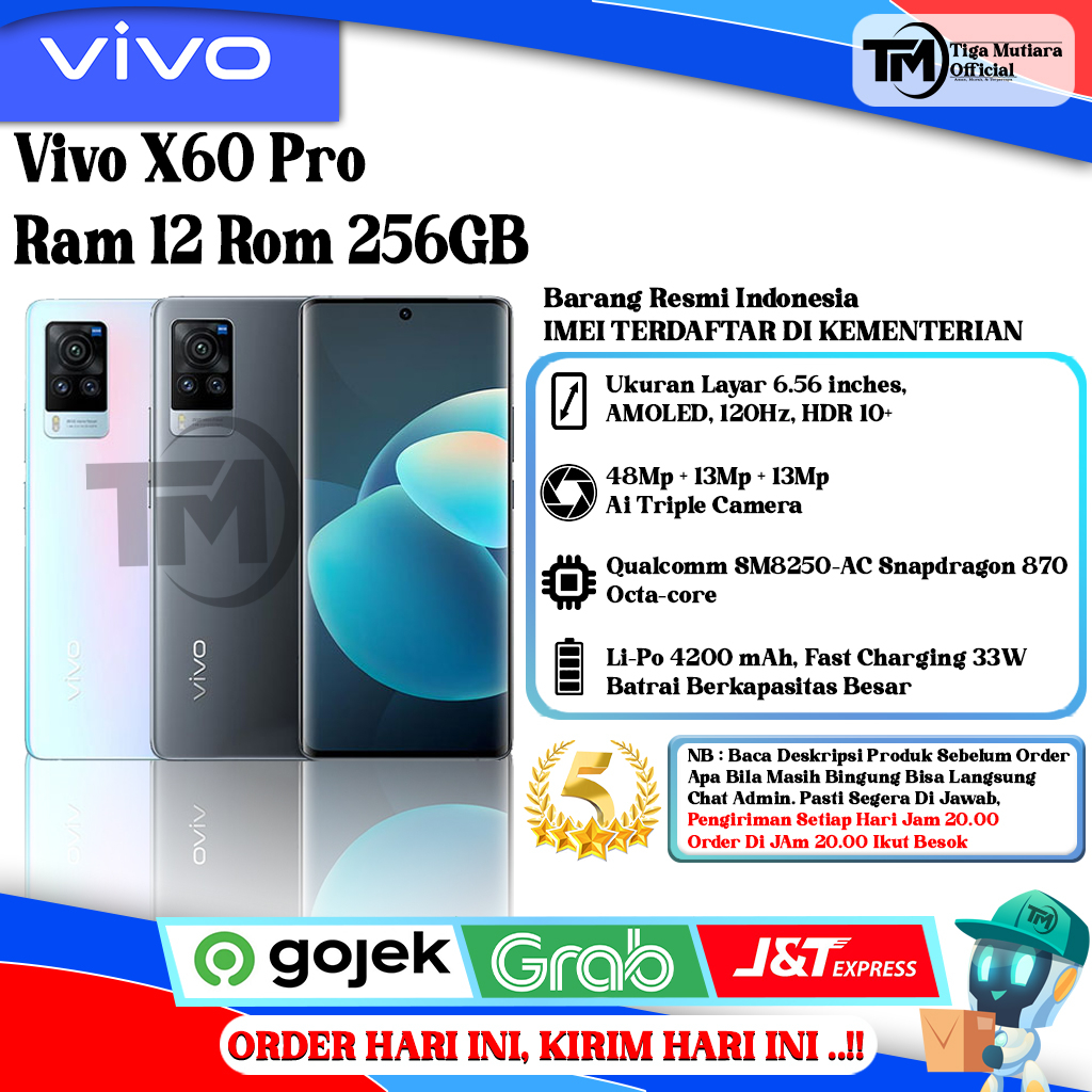 Vivo X60 Pro Ram 12 Rom 256GB Segel Original & Bergaransi Resmi