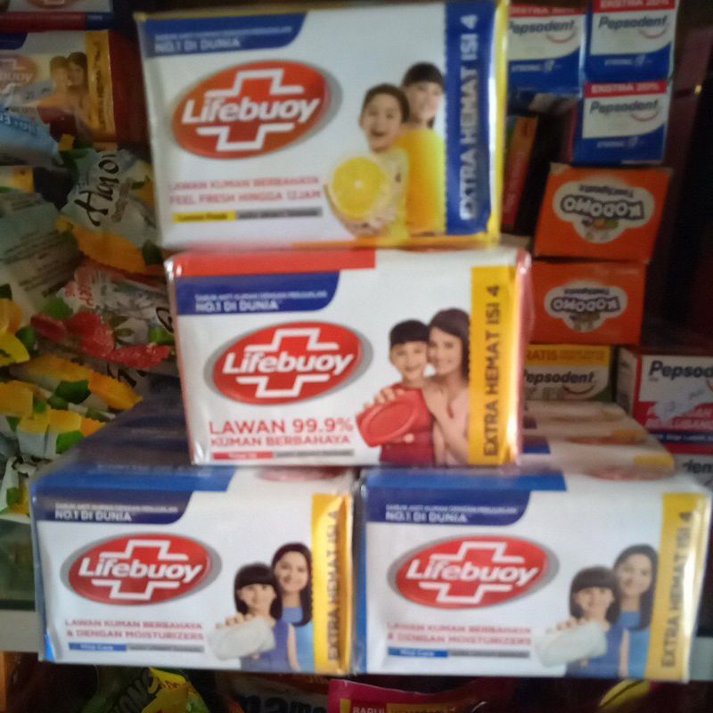 Sabun Lifebuoy 4 x 100gr / Lifebuoy sabun mandi batang / Sabun mandi Lifebuoy isi 4