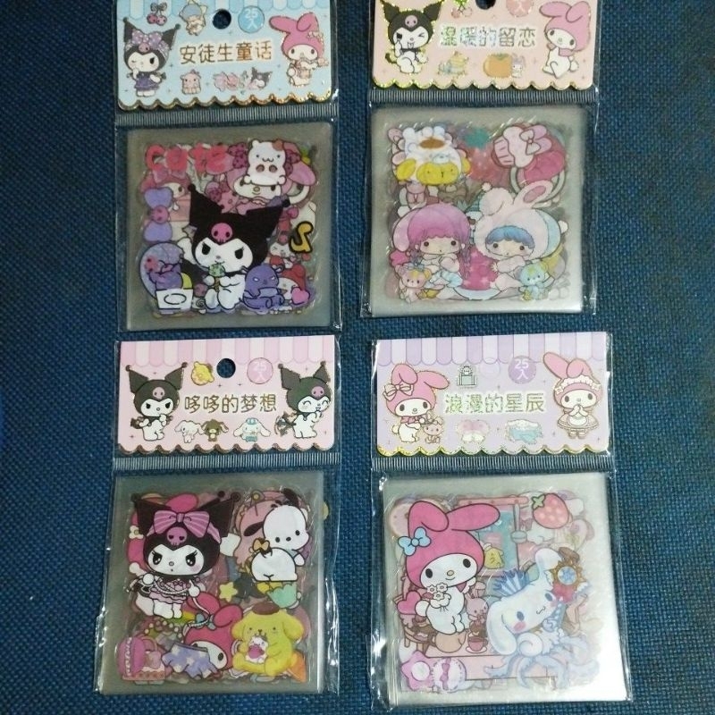 

sticker sanrio dan masu isi 25 pcs