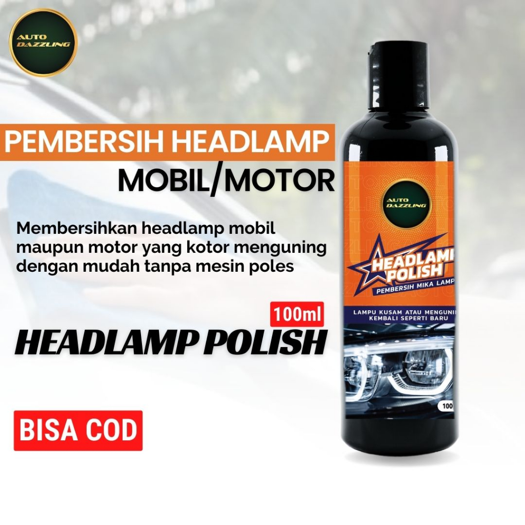 Pembersih Lampu Mobil AUTODAZZLING Pembersih Kaca Lampu Mobil yang Buram Kuning Kusam