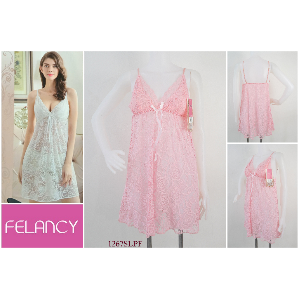 Lingerie Wanita / Pakaian Tidur Size M L Felancy NIGHTWEAR Bahan Full Renda Premium Sleepwear 1267F