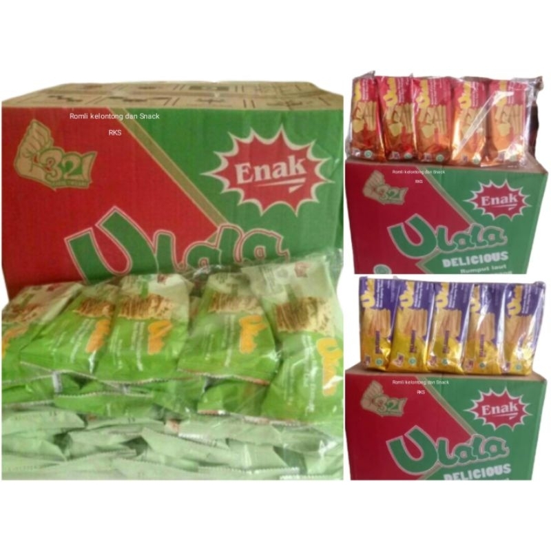 

Ulala Crisp 321 Keripik kentang 1 Dus / Karton isi 10 Pak 10 Pcs ( 100Pcs ) Cemilan Lezat dan Enak