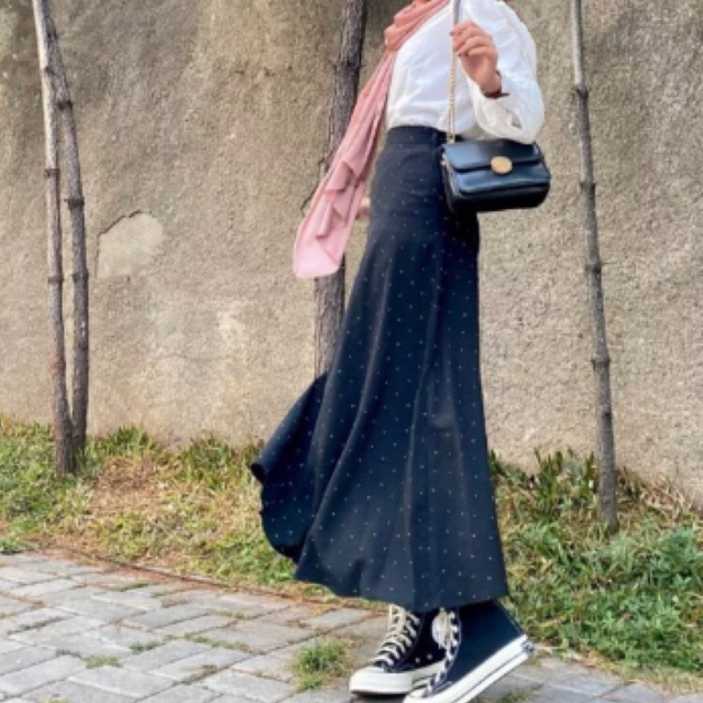 YEJI SKIRT POLKA  / HIGHWEIST / POLKA KECIL / PRELOVED