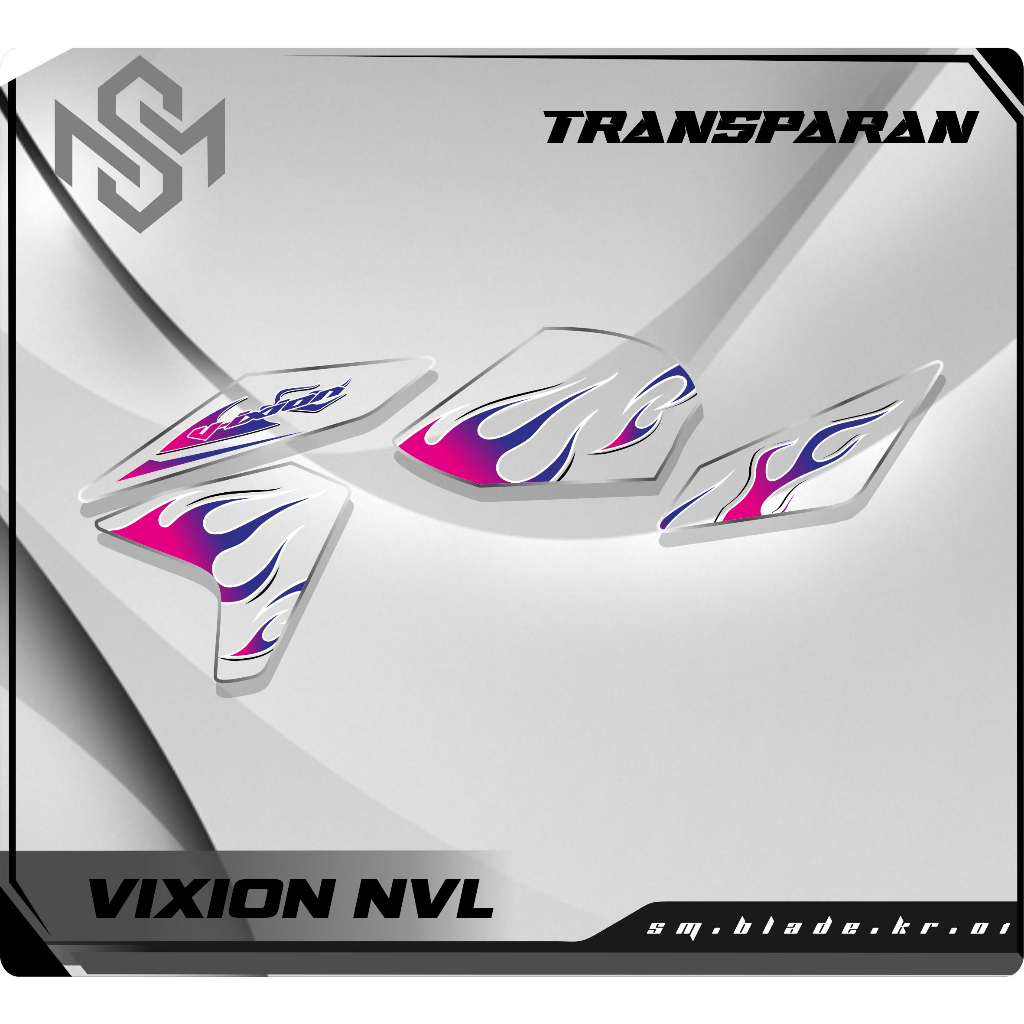 Stiker Striping Decal Transparan VIXION NVL - Sticker Yamaha Vixion Aksesoris Body Motor SM01