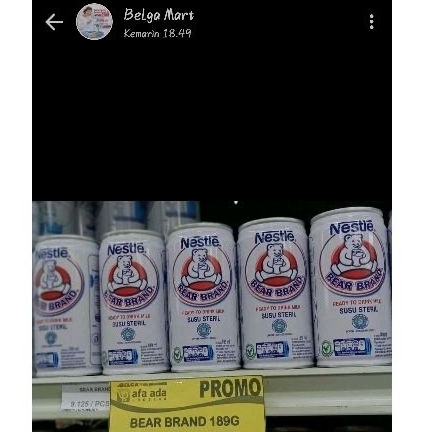 

Susu bear brand 189 g