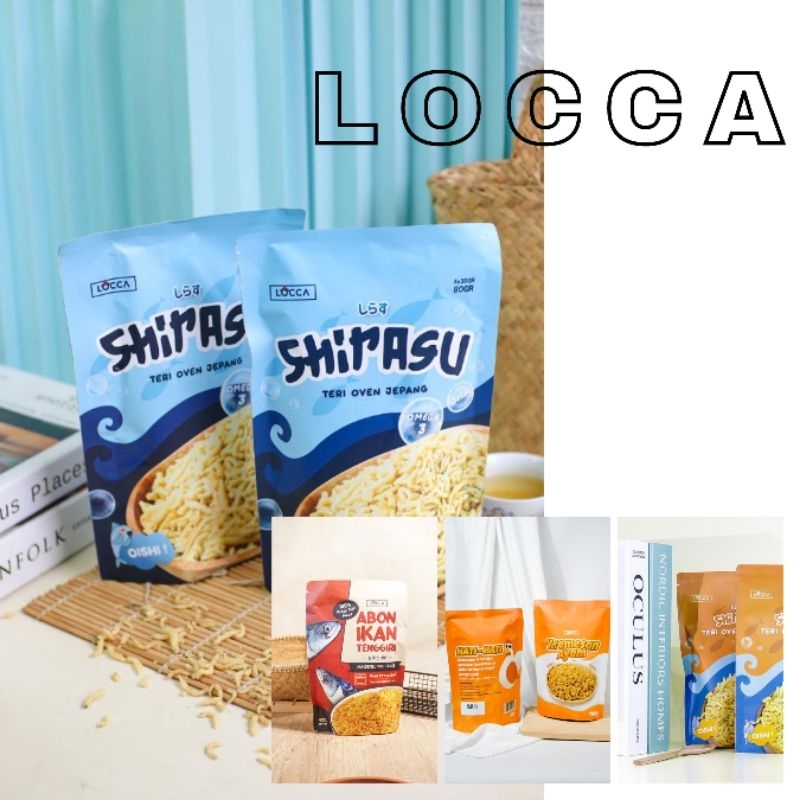

Locca Shirasu Teri Oven Jepang - Kremesan Ayam - Abon Tenggiri / Snack Lauk Sehat De Locca