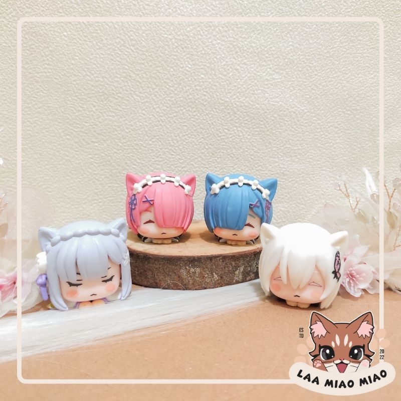 Action Figure Re Zero Chibi (Rem, Ram, Emilia, Erchidna)