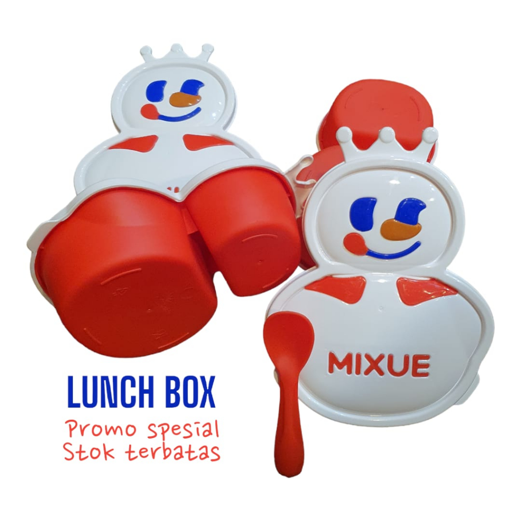 Kotak Makan Mixue - Kotak bekal anak TK PAUD SD Lunch Box mixue