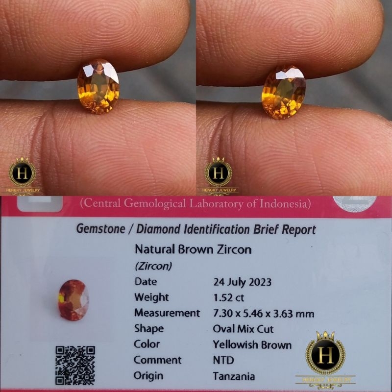 Batu Brown Zircon + Memo Eye Clean Fuel Luster