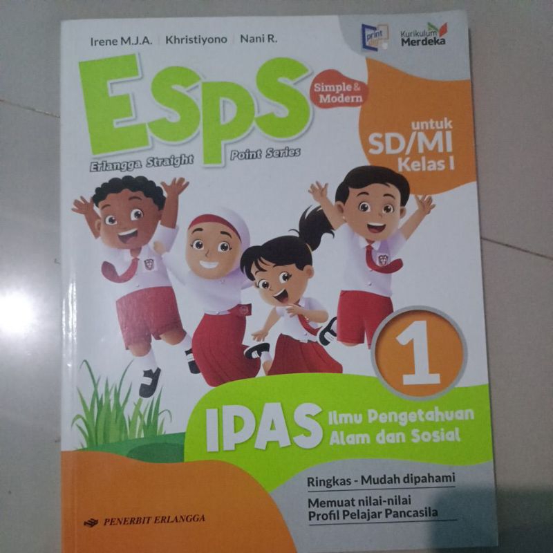 buku baru ESPS IPAS ilmu pengetahuan alam kelas 1 SD