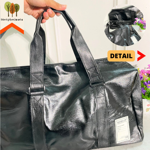 Tas Gym Kulit Warna Hitam Selempang Multifungsi Tas Gunung Travelling Travel Backpacker Anak Gunung