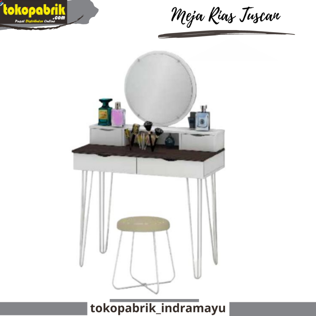 Meja Rias Aesthetic Modern - Meja Rias Minimalis Modern Kaki Besi Terlaris Indramayu Subang Bandung