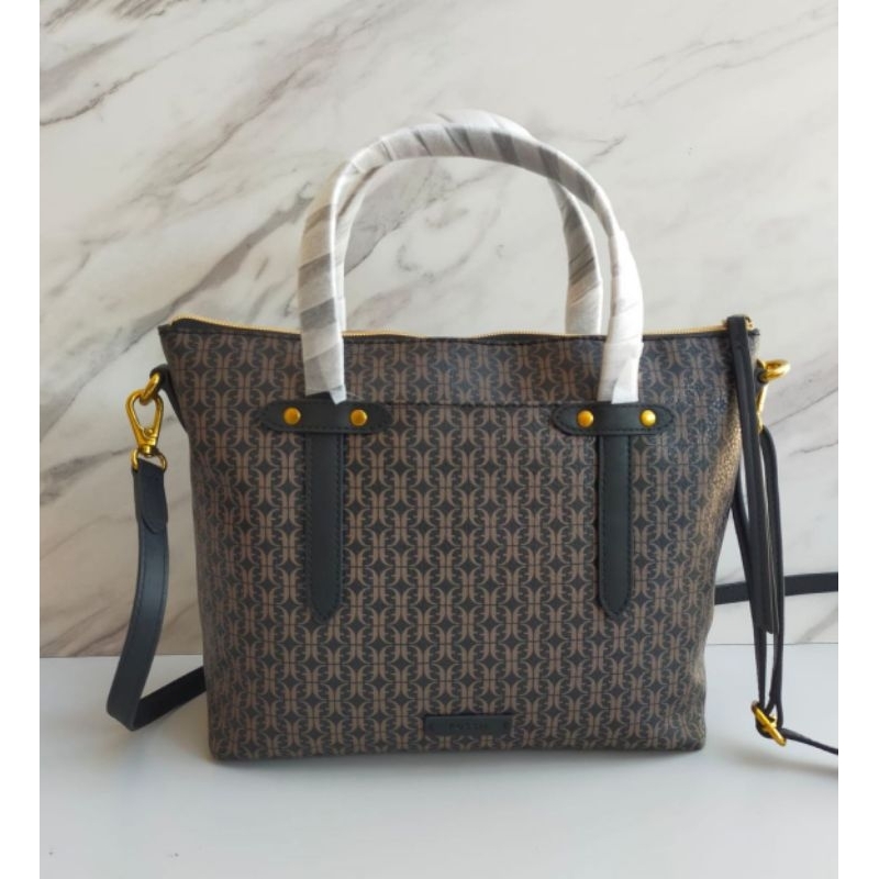 FOSSIL FELICITY SATCHEL BLACK BROWN