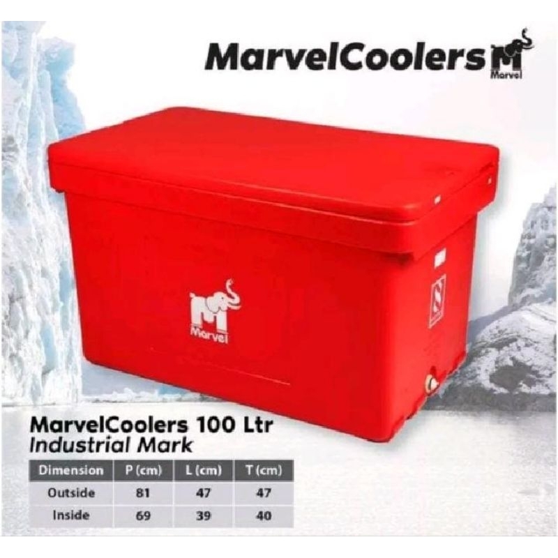 Marvel Cooler Box 100Liter / Coolbox / Cooler/ Box Es 100 LTR