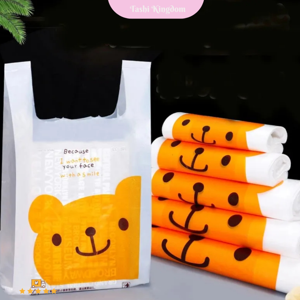 Plastik kantong unik, kantong plastik lucu, kantong hadiah bungkus plastik kresek snack plastik bear