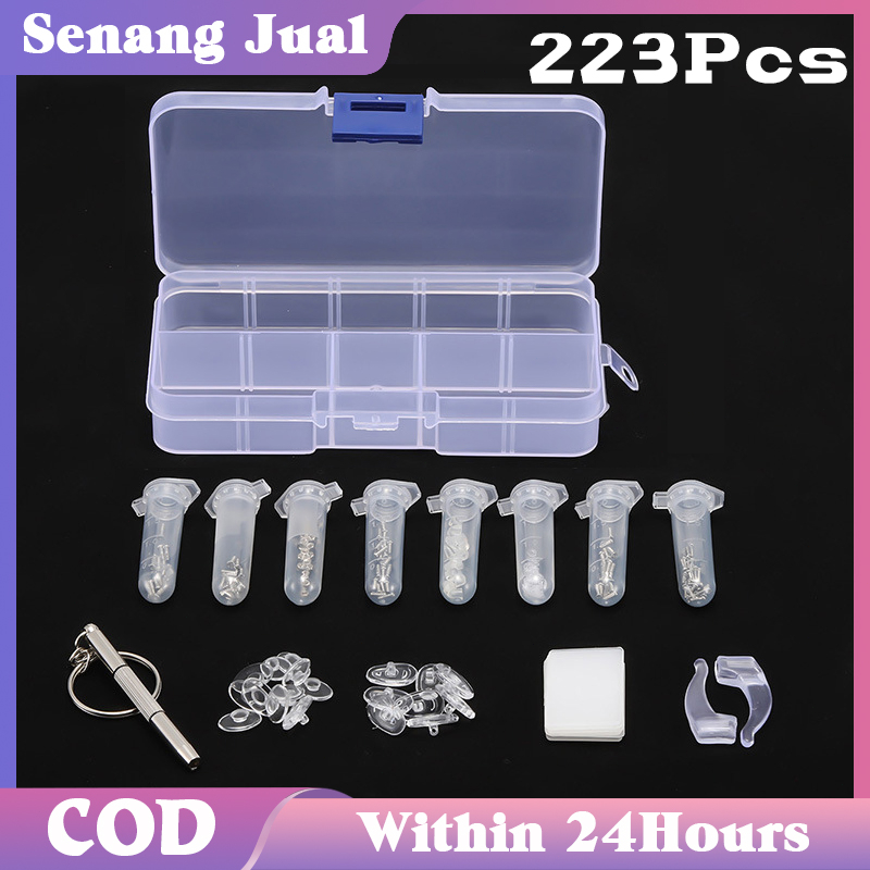 Obeng Kacamata Set Lengkap / Baut Kacamata Set / Bantalan Hidung Kacamata Dan Pengait Telinga Multi 