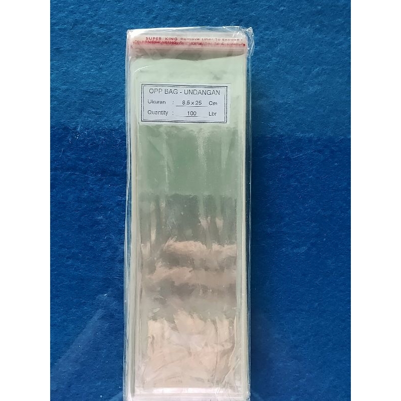 plastik opp undangan ukuran 8.5x25, 9x25, 9.5x25, 10x25, 10.5x25, 11x25, 11.5x25, 12x25, 12,5x25