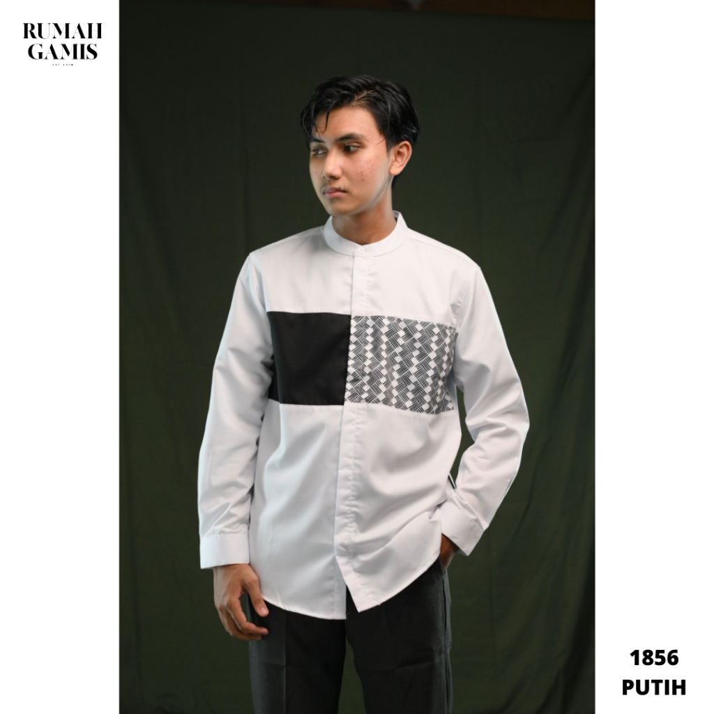 KEMKO KOMBINASI BATIK LENGAN PANJANG | KEMEJA KOKO PRIA KEKINIAN | KEMEJA KERJA DAN KULIAH | BAJU KO