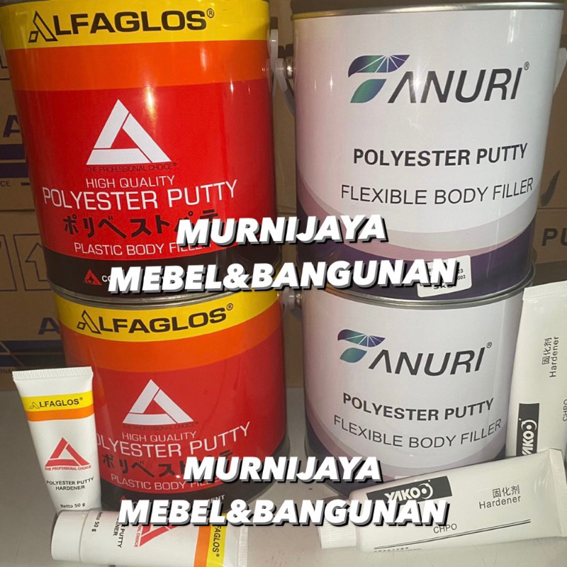 DEMPUL TANURI  3KG + HARDENER WARNA PUTIH / HIJAU UNTUK BESI MOBIL BARANG SELALU BARU(STOCK BERJALAN