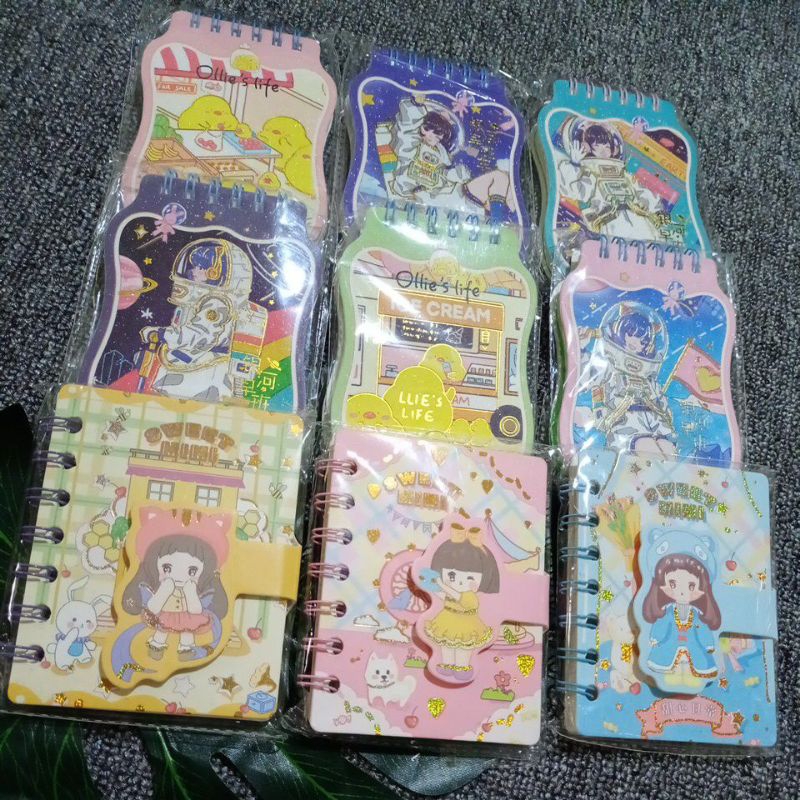 

Note Book Ring / Buku Catatan Mini Karakter Lucu