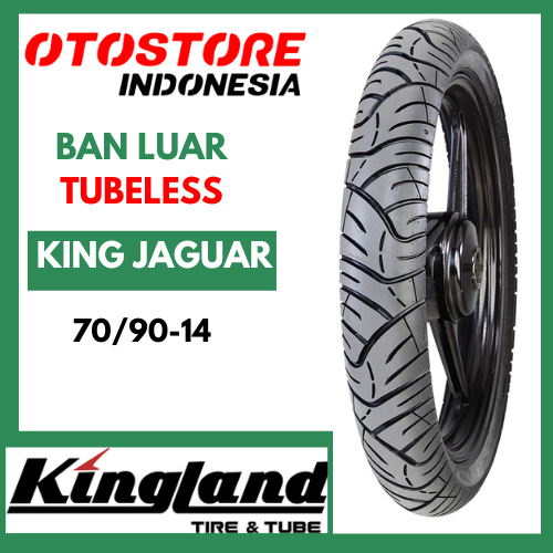 Ban Luar Motor Kingland King Jaguar 70/90-14 Ring 14 Tubeless ban Motor Matic Mio soul vario beat
