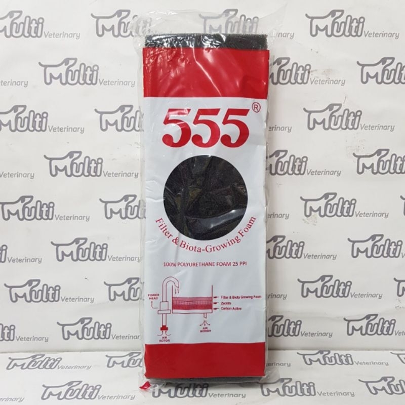 KAPAS FILTER BIOFOAM 555 Busa Media Filter Penyaring Aquarium Kapas Hitam Biofoam