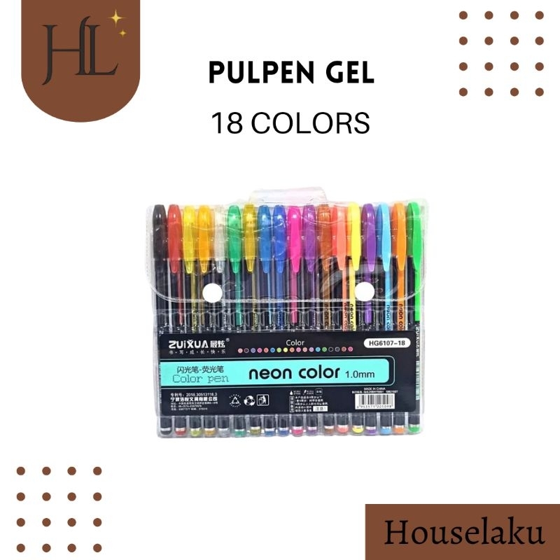 

Pulpen Gel Warna Warni 1 Set isi 18 / Bolpen/Pulpen/ Pena Zui Xua Warna-Warni Pastel / Pulpen Gel Neon Color / Pen Pastel Warna Warni 1 set 18 Warna