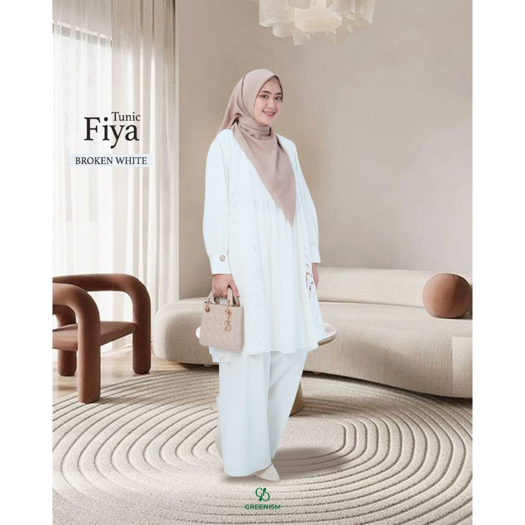 FIYA TUNIC PUTIH POLOS BY GREENISM