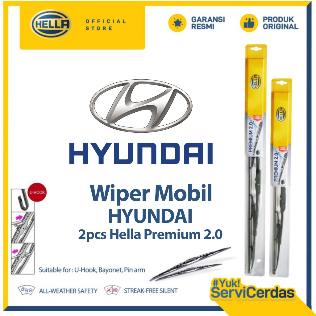 Wiper Mobil Hyundai - HELLA Premium 2.0