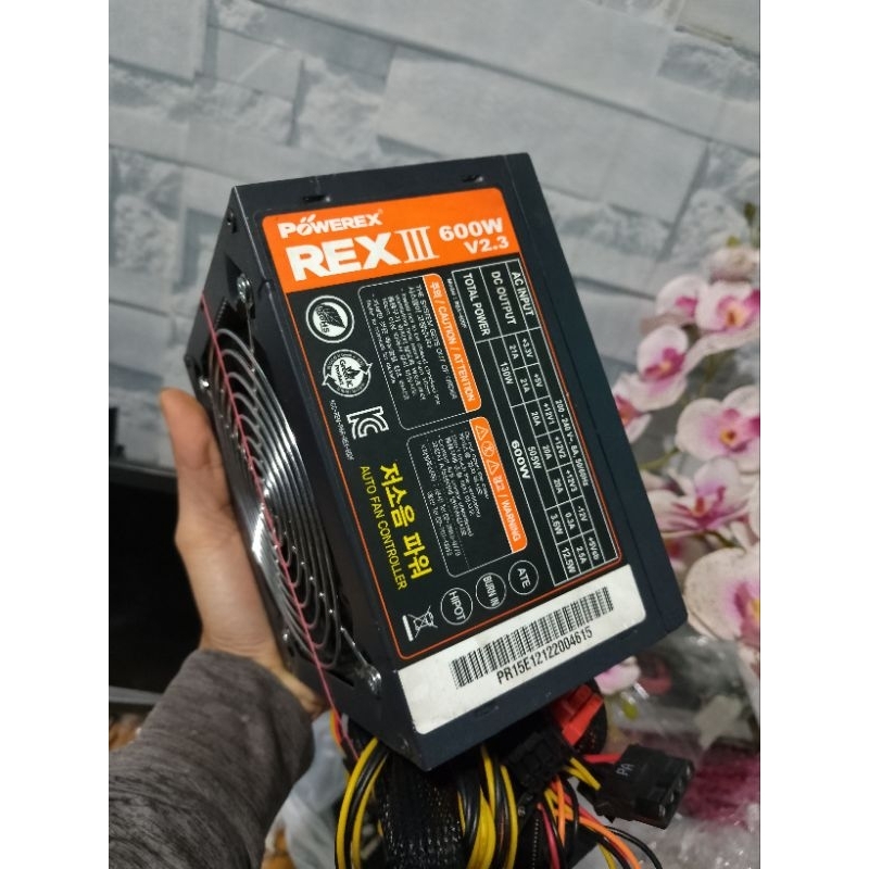 PSU GAMING PURE POWEREX 600WATT 500WATT suport 2x6+2+2pin power vga