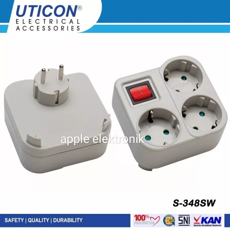 stopkontak uticon 4in1+switch S-348 SW