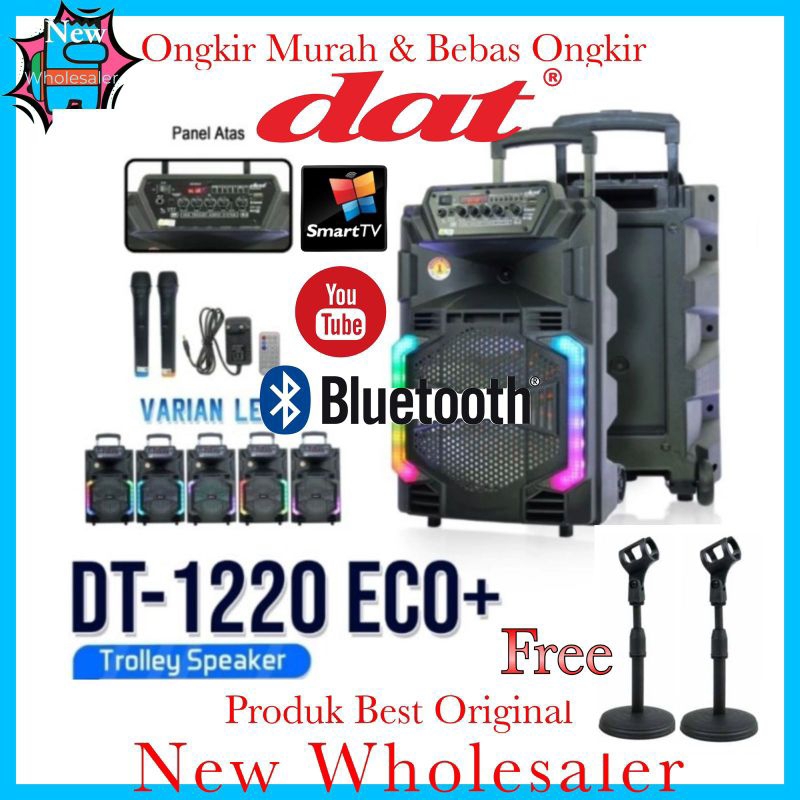 speaker Aktif Dat 12 inch Portable wireless karaoke DT1220 eco plus New original