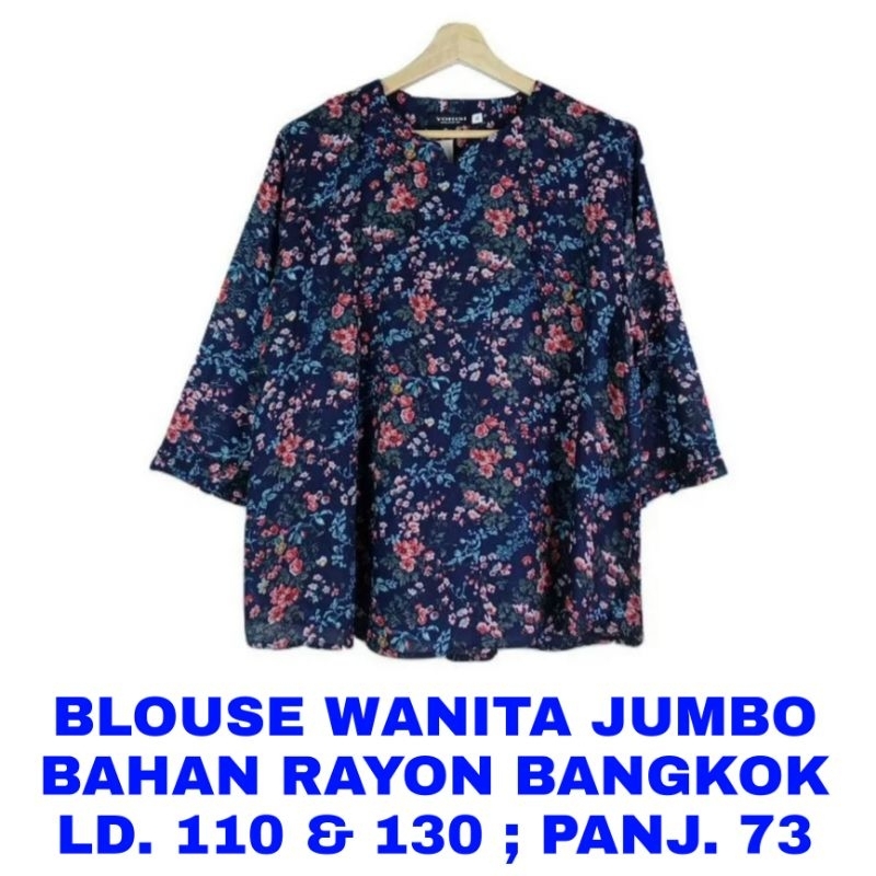 WK BLOUSE WANITA JUMBO LD. 110 PD. 130 BAJU ATASAN MODEL TERBARU
