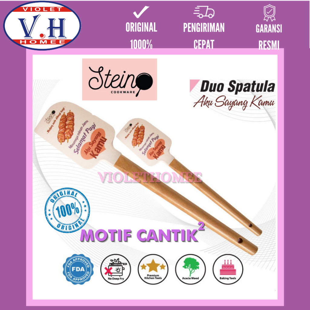 SteinCookware Duo Spatula Baking Tahan Panas Stein Cookware