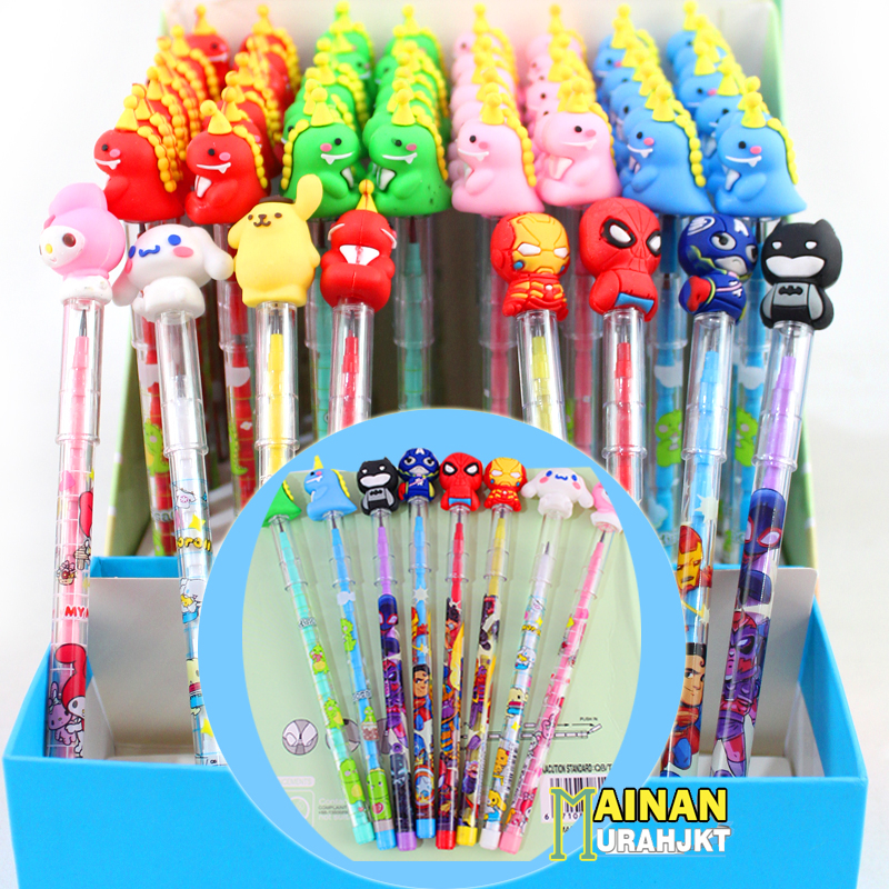 

FIGUREANS ATK PENSIL SATUAN SANRIO KARAKTER PENSIL TULIS SANRIO AVENGERS DINO BERVARIASI