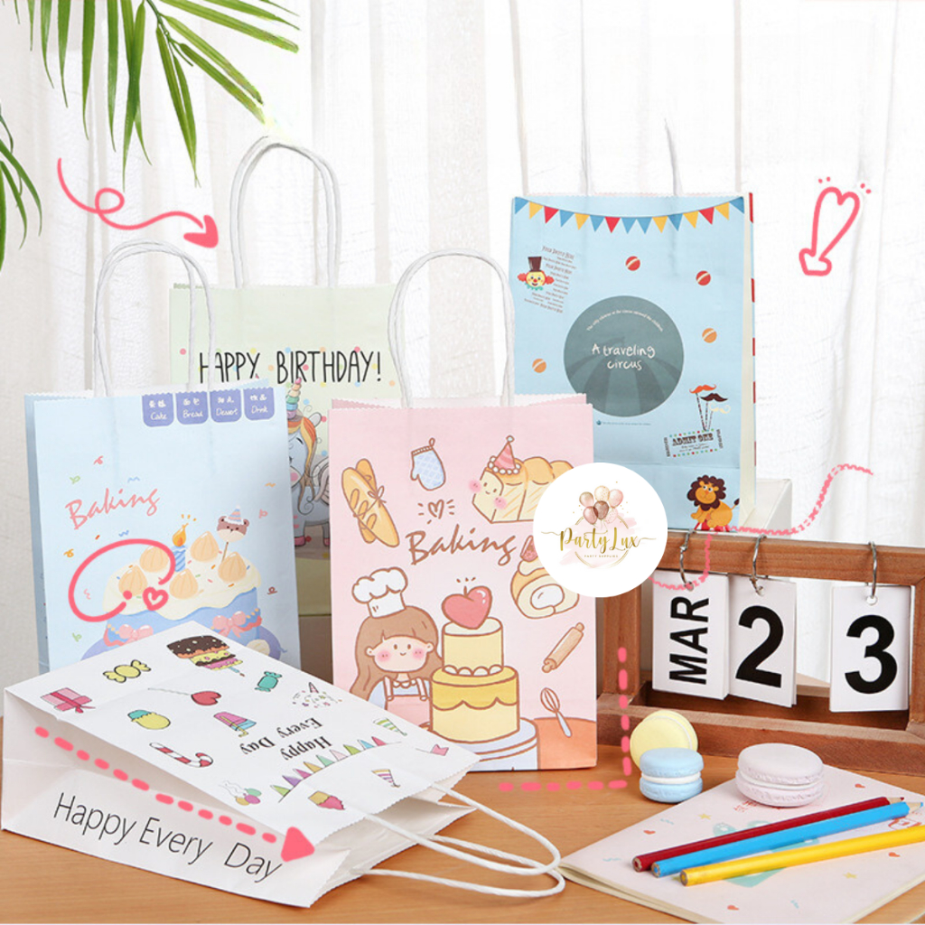 

Paper Bag Motif Mix / Goodie Bag / Gift Bag / Tas Kado Ulang Tahun
