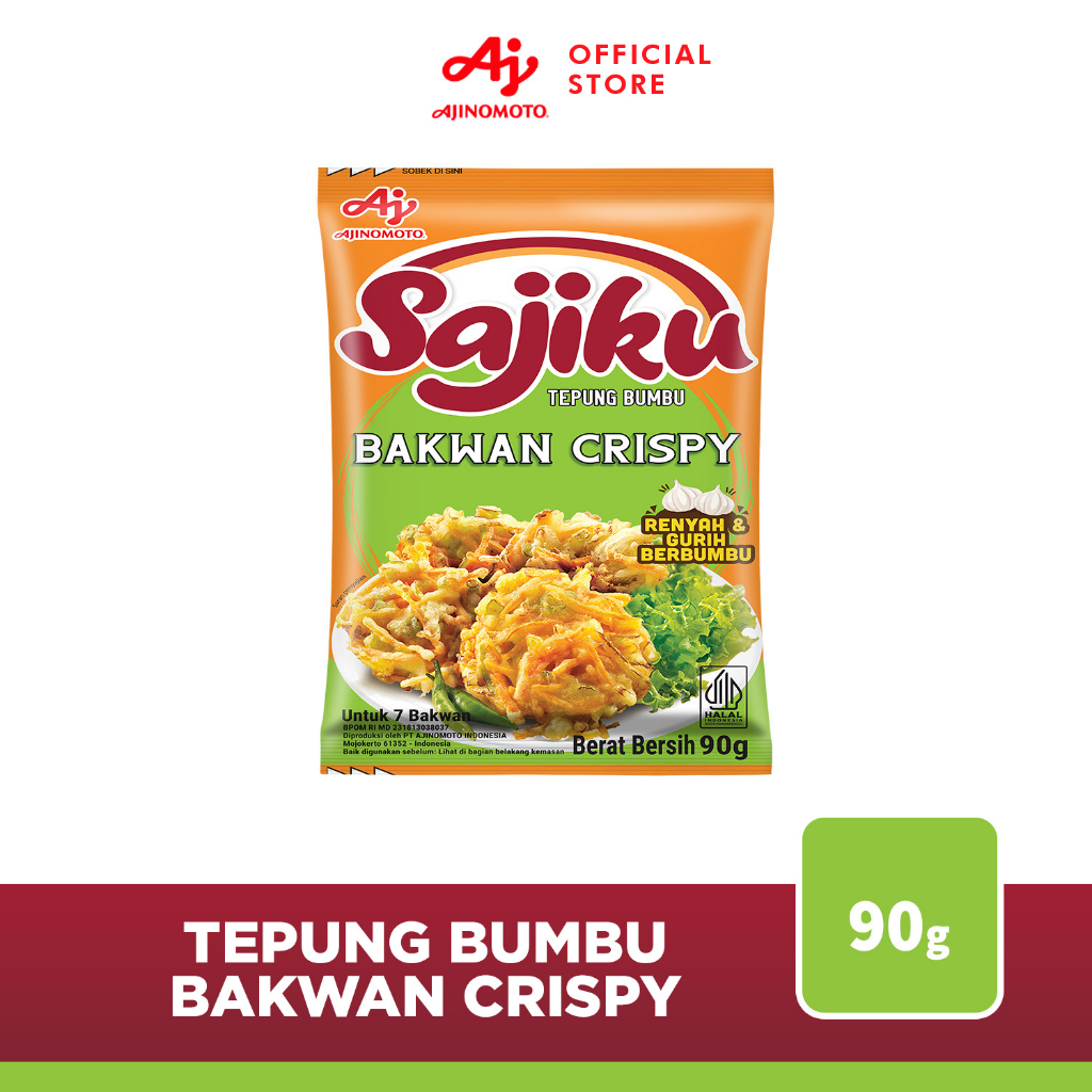 

SAJIKU® Tepung bumbu Bakwan Crispy Sachet 90g